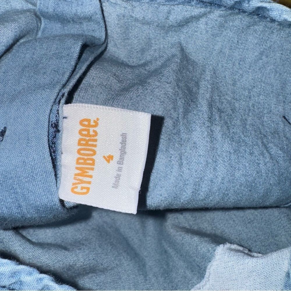 Kid's Gymboree Denim Chambray Blue Dress with Pink Embroidery - Picture 8 of 8
